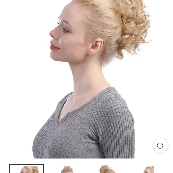 JuvaBun Curled Clip-In Bun in Beach Blonde - Picture 4 of 6